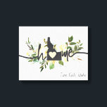 Idaho State Personalised Your Home City Rustic Canvas Print<br><div class="desc">Idaho State Personalised Your Home City Rustic Floral Design. With pretty watercolor yellow and cream white flowers, paint brush strokes, cute heart shape, chic white wood texture, and trendy brushed script font. Makes a great gift for any Idaho Home State person, family members, for her, Wife, Friends, Mothers, and more....</div>