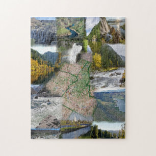 Idaho State Photo Collage 13 Images Jigsaw Puzzle
