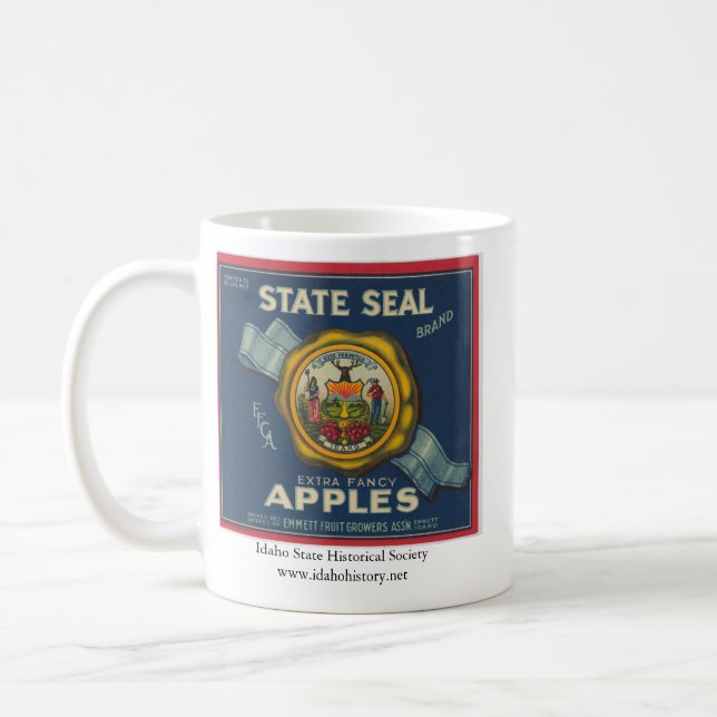 Idaho State Seal Apples Coffee Mug (Left)