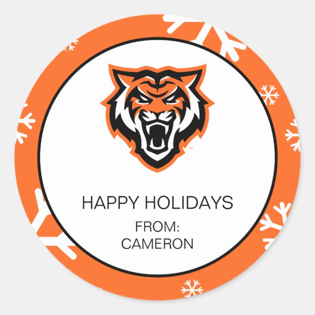 Idaho State University Bengals Spirit Design Classic Round Sticker (Front)