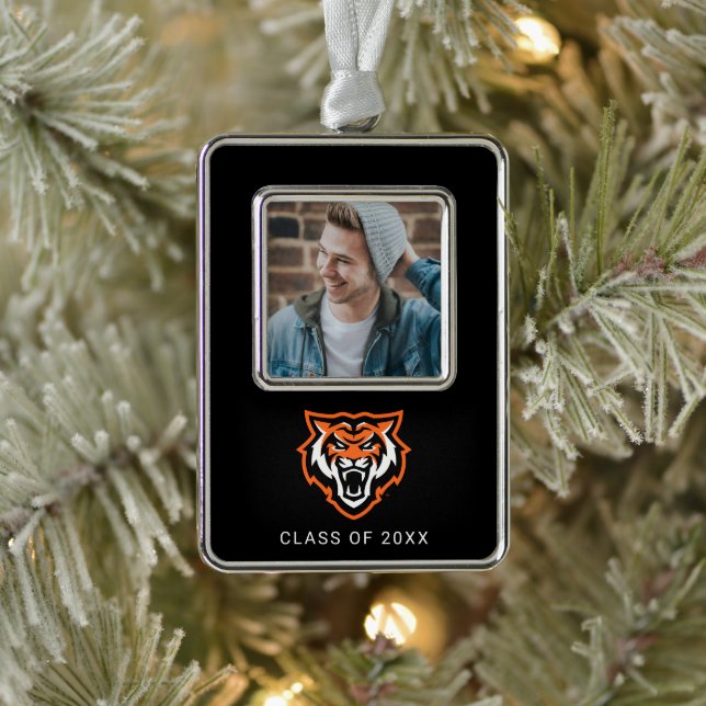 Idaho State University Bengals Spirit Design Silver Plated Framed Ornament (Tree)