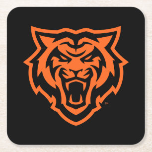 Idaho State University Bengals Spirit Design Square Paper Coaster