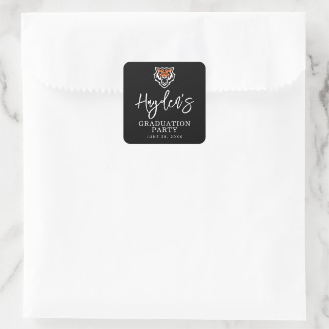 Idaho State University Bengals Spirit Design Square Sticker (Bag)