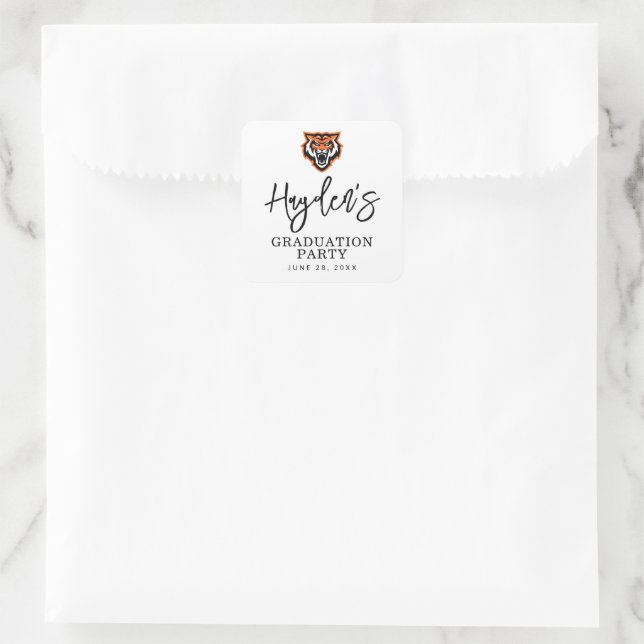 Idaho State University Bengals Spirit Design Square Sticker (Bag)