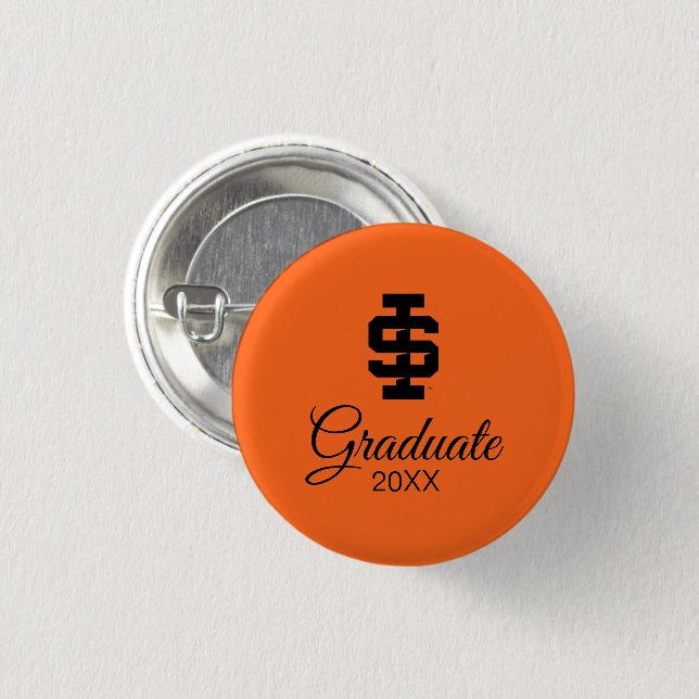 Idaho State University Bold Bengals Logo 3 Cm Round Badge (Front & Back)