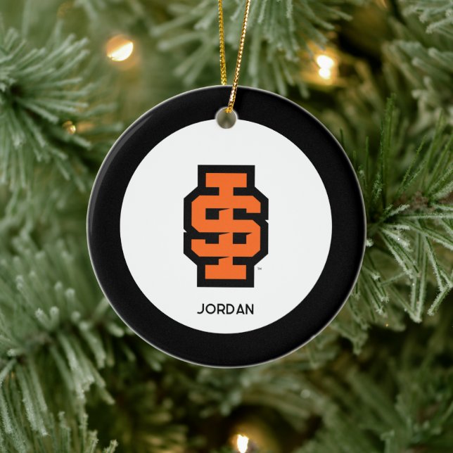 Idaho State University Bold Bengals Logo Ceramic Tree Decoration (Tree)