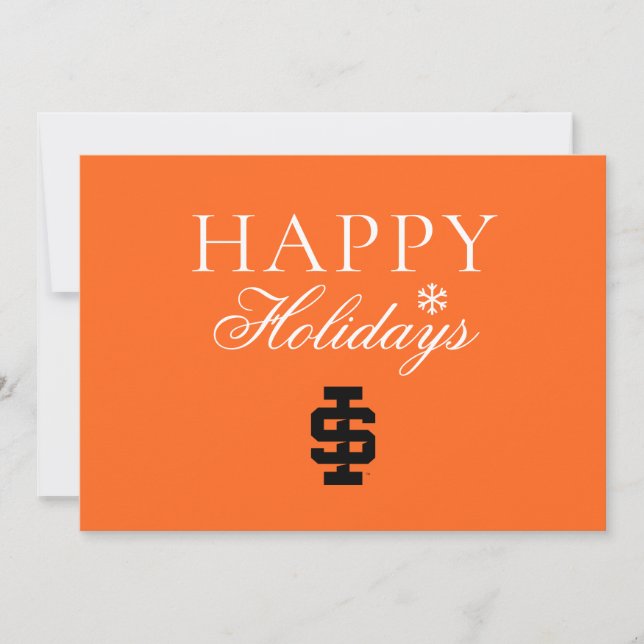 Idaho State University Bold Bengals Logo Holiday Card (Front)