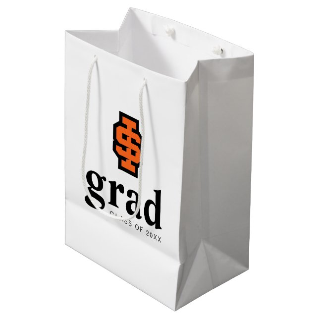 Idaho State University Bold Bengals Logo Medium Gift Bag (Front Angled)