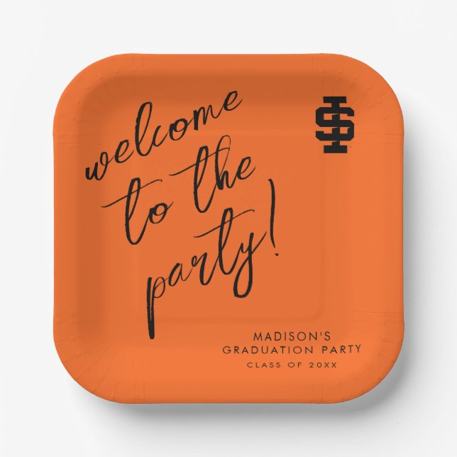 Idaho State University Bold Bengals Logo Paper Plate (Front)