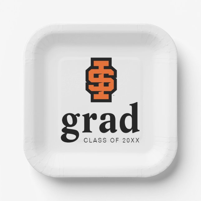 Idaho State University Bold Bengals Logo Paper Plate (Front)