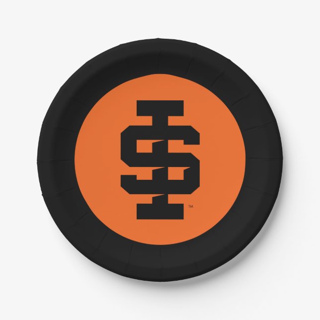 Idaho State University Bold Bengals Logo Paper Plate (Front)