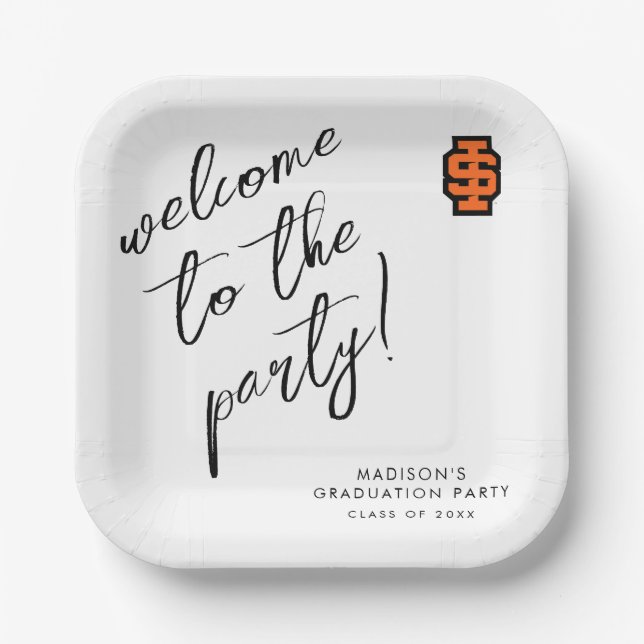 Idaho State University Bold Bengals Logo Paper Plate (Front)