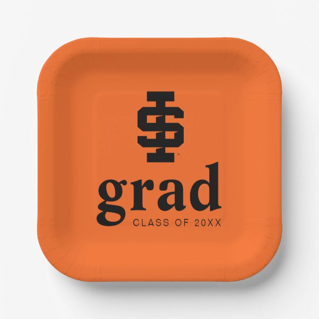 Idaho State University Bold Bengals Logo Paper Plate (Front)
