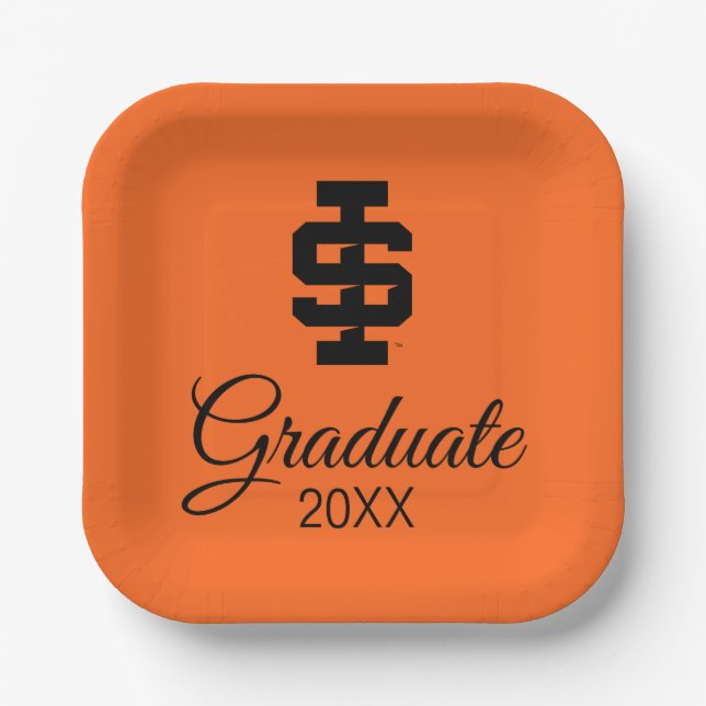 Idaho State University Bold Bengals Logo Paper Plate (Front)