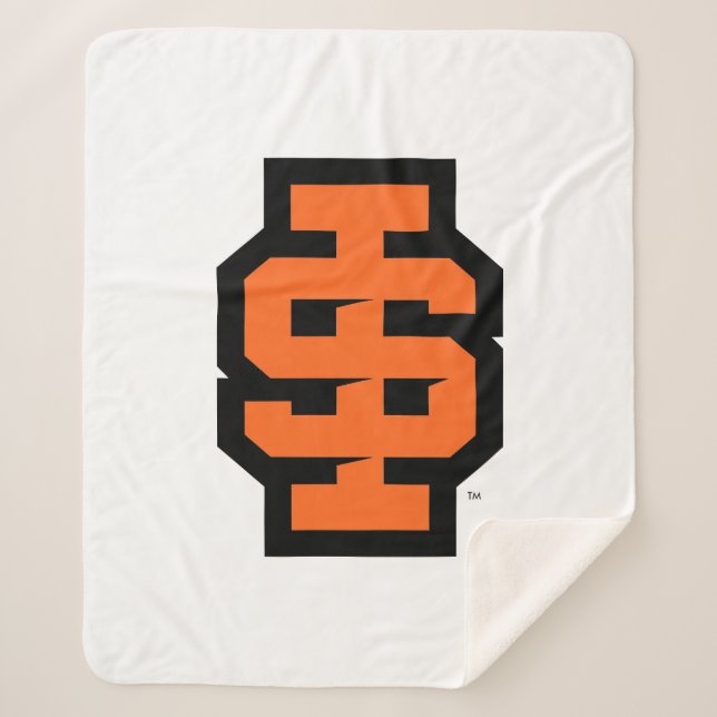 Idaho State University Bold Bengals Logo Sherpa Blanket (Front)