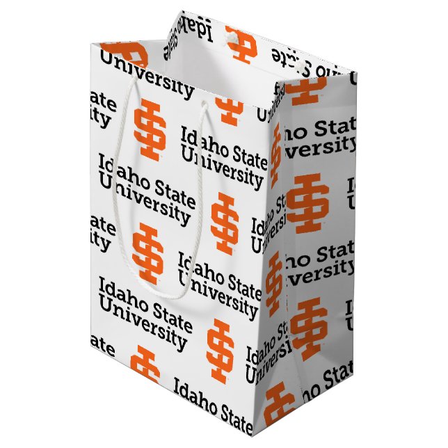 Idaho State University Official Logo Design Medium Gift Bag (Front Angled)