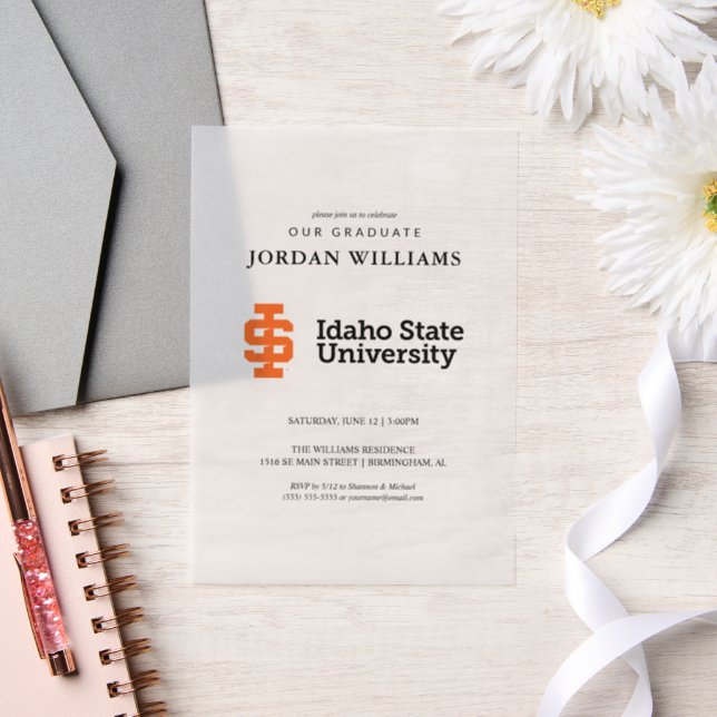 Idaho State University Official Logo Design Vellum Invitations (Wedding)