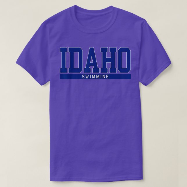 Idaho Swimming  T-Shirt (Design Front)