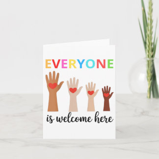 Idaho Teacher Everyone Is Welcome Here Fist Hand S Card