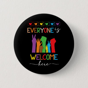 Idaho Teacher Everyone Is Welcome Here Men Women 2 6 Cm Round Badge