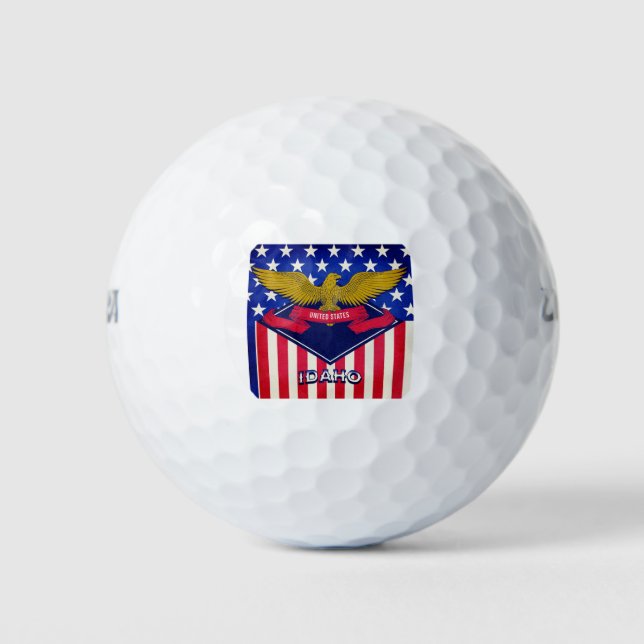 Idaho USA Flag Golf Balls (Front)