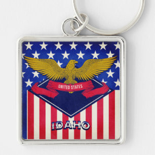 Idaho USA Flag  Key Ring