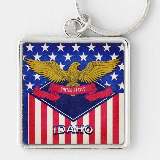Idaho USA Flag  Key Ring (Front)
