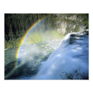 Idaho. USA. Rainbow in spray above Upper Mesa Photo Print