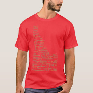 Idaho Vintage Firearm Idaho Gun Pattern Design T-Shirt