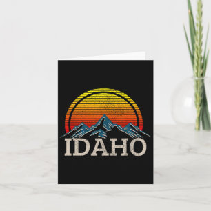 Idaho Vintage Mountains Retro Nature Hiking Souven Card