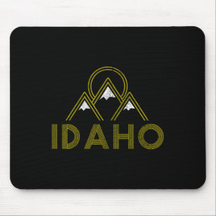 Idaho Vintage Retro Mountains Hiking Souvenir Gift Mouse Pad