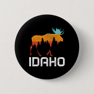 Idaho Vintage Retro Pride Souvenir Moose Nature Hi 6 Cm Round Badge