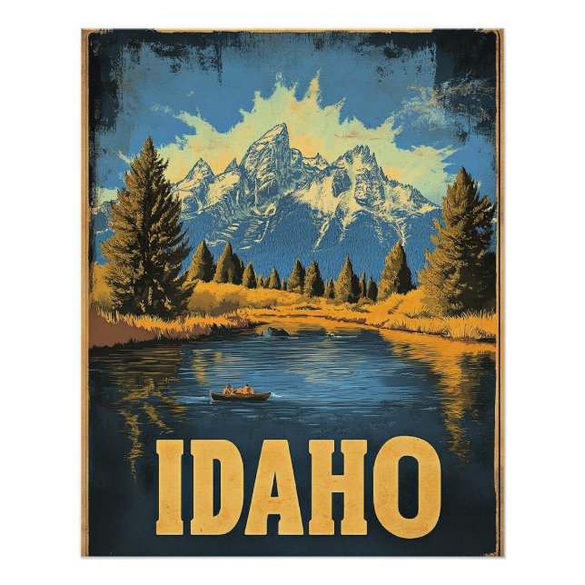 Idaho Vintage Travel Poster (Front)