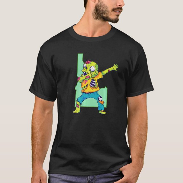 Idaho Zombie Dabbing Fun T-Shirt (Front)