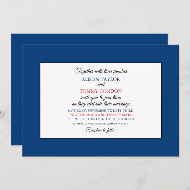Idahoan Flag, Flag of Idaho Wedding Invitation (Front/Back)
