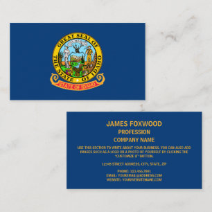 Idahoan Flag & Seal, Flag of Idaho Business Card