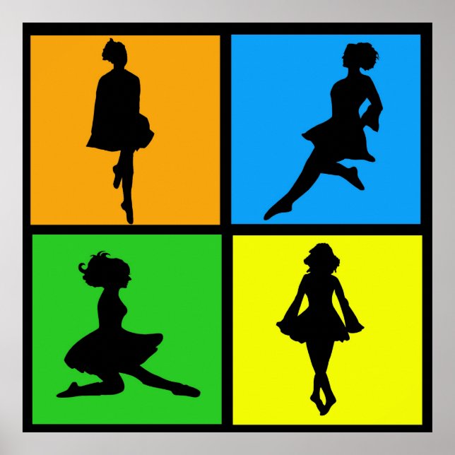 iDance Irish Dancer Silhouettes Poster (Front)