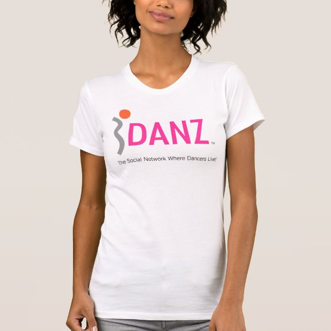iDANZ Logo White Camisole Fitted T-Shirt (Front)