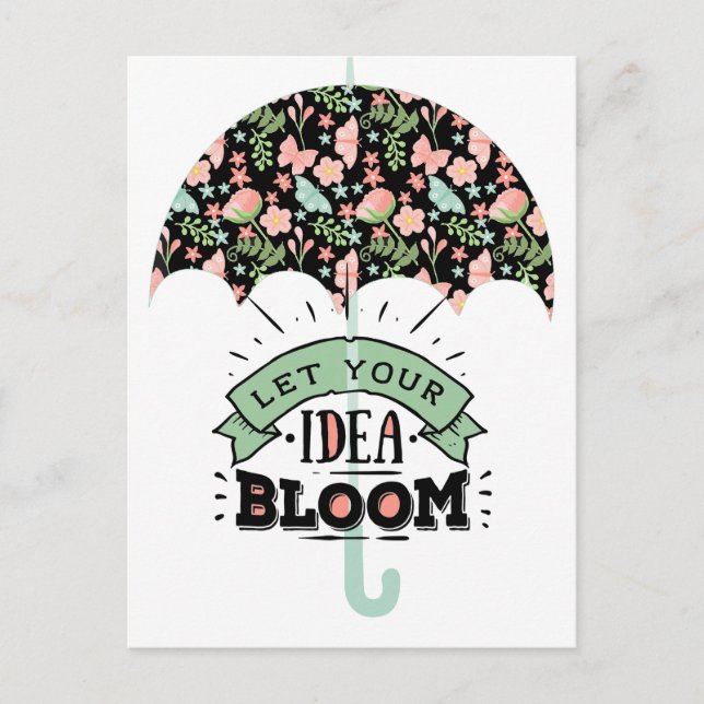 Idea Bloom Umbrella Postcard (Front)