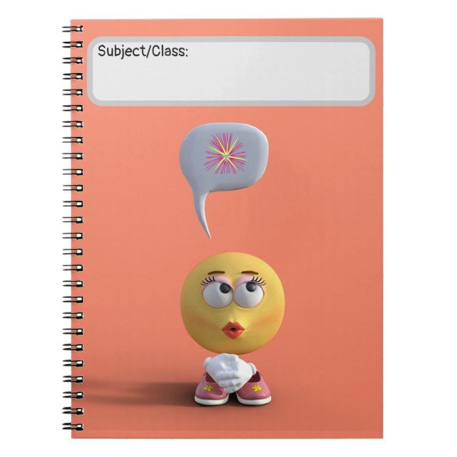 "Idea Emoji" (Orange) Notebook (Front)