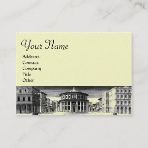 IDEAL CITY,bright platinum metallic paper,silver Business Card