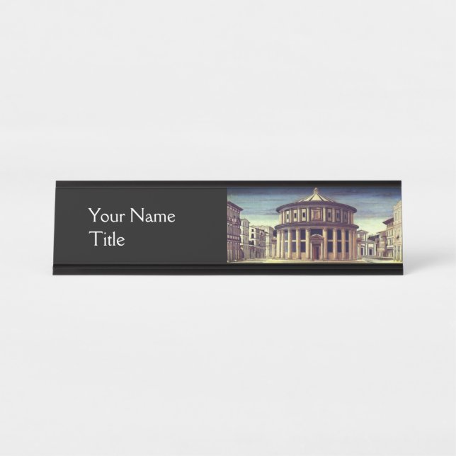 IDEAL CITY,  Renaissance Architecture Desk Name Plate (Front)