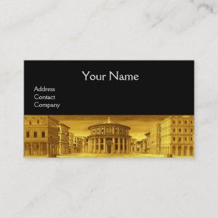 IDEAL CITY,Renaissance Architecture,Gold Black Business Card