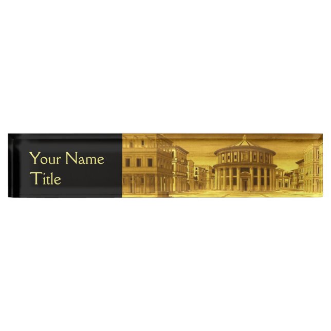 IDEAL CITY,Renaissance Architecture / Gold Yellow Nameplate (Front)