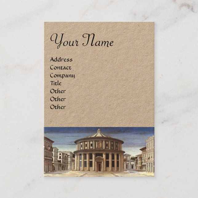 IDEAL CITY,  Renaissance Architecture Kraft Paper Business Card (Front)