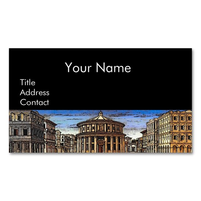IDEAL CITY,Renaissance Architecture Magnetic Business Card (Front)