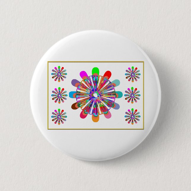 IDEAL GIFT:  LUCKY7   SevenSTAR Chakra Collection 6 Cm Round Badge (Front)