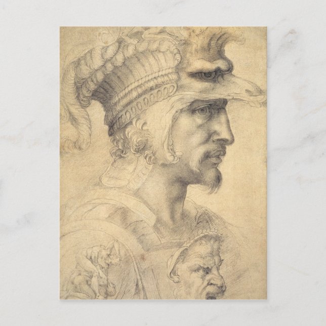 Ideal head of a warrior postcard (Front)