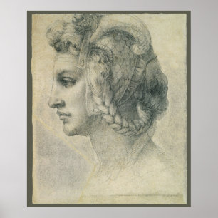 Ideal Head of a Woman by Michelangelo Poster