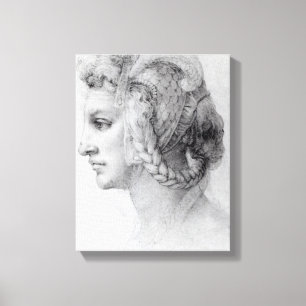 Ideal Head of a Woman, c.1525-28 Canvas Print